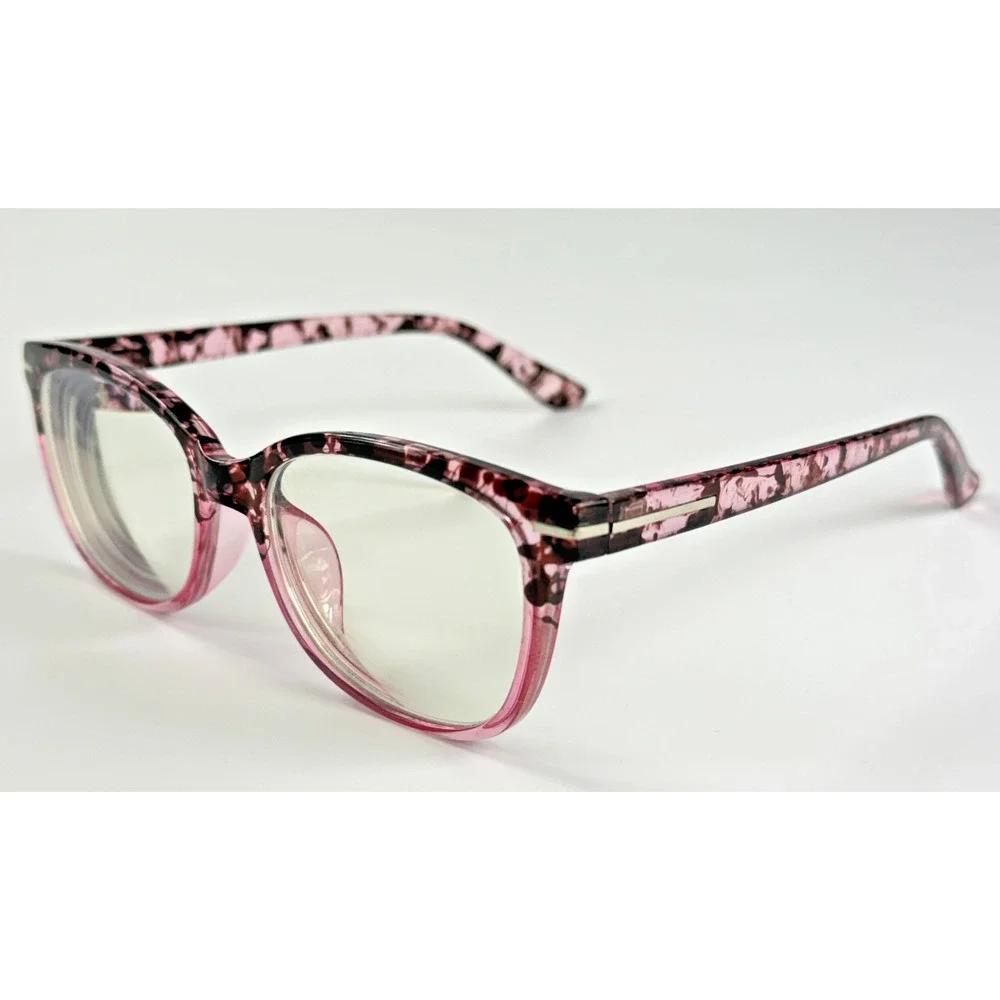 Zenni Pink Tortoise Womens Cat Eye Plastic Full Rim Eyeglasses FRAMES ONLY